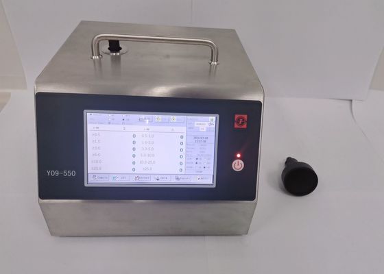 Harga yang bagus Layar Warna 7 inci Penghitung Partikel Udara Laser 50LPM Dengan Enam Saluran on line